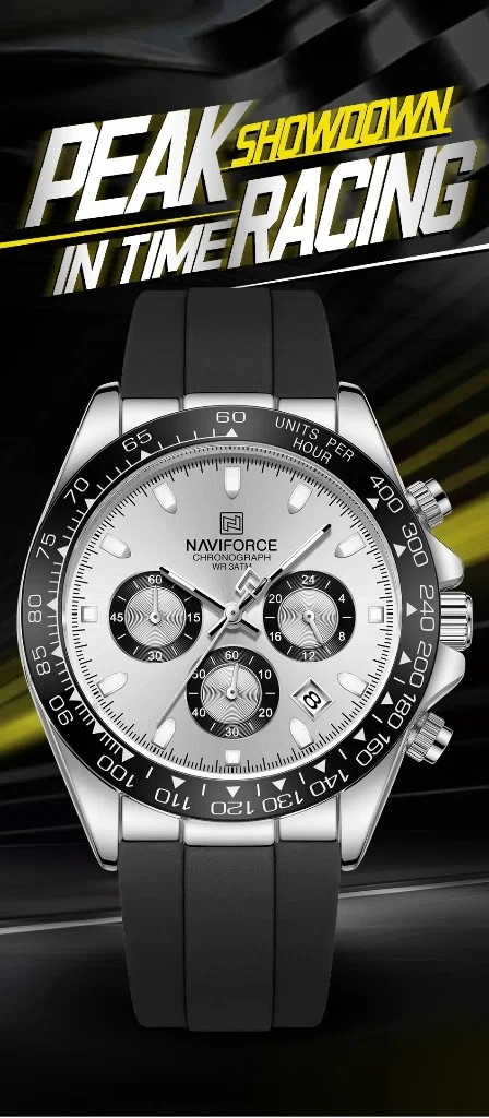 Naviforce 8054 - Black White | Rovelle