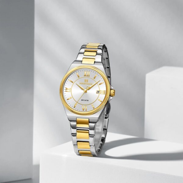 Naviforce 5073 Women's Watch - Silver Gold White | Rovelle