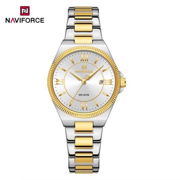 Naviforce 5073 Women's Watch - Silver Gold White Naviforce 5073 Women's Watch - Silver Gold White | Rovelle