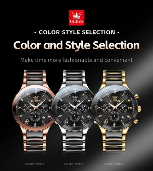 Olevs 7004 CH For Man - Gold Black | Rovelle