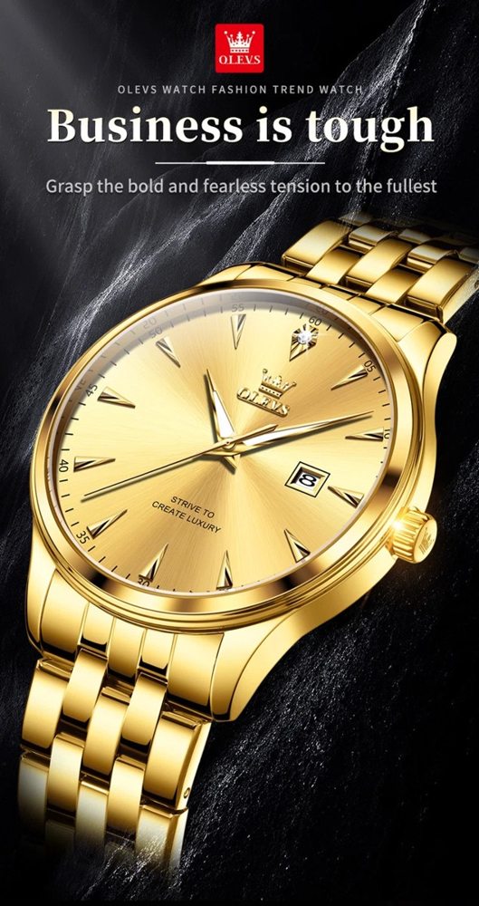 Olevs 5598 CH - Gold Blue For Men | Rovelle
