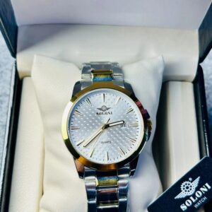 Soloni 1015 For Men - Silver Gold White With Premium Box | Rovelle
