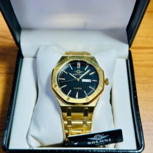 Soloni 1012M For Men - Gold Black with Premium Box | Rovelle
