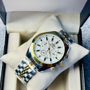 Soloni 3005 For Men - Silver Gold White With Premium Box | Rovelle
