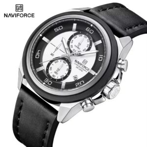 Naviforce 8075 For Men - Black White | Rovelle