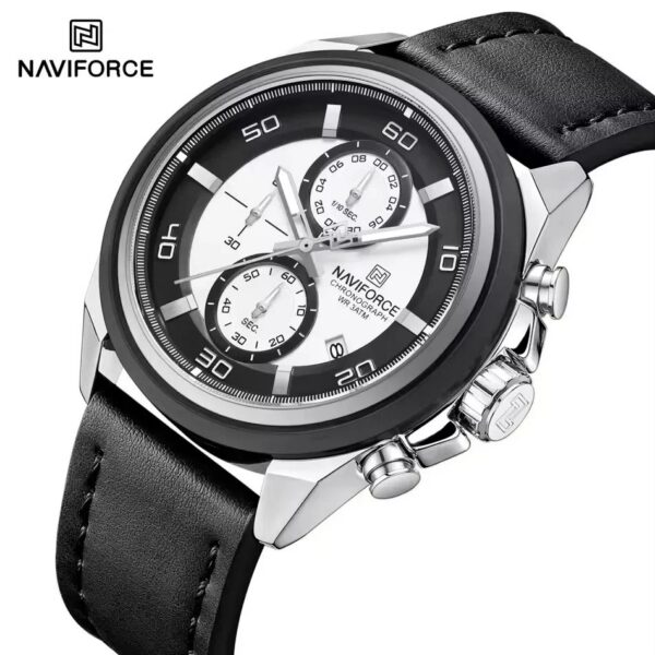 Naviforce 8075 For Men - Black White | Rovelle