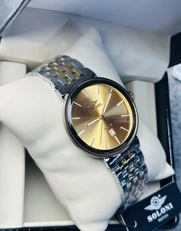 Soloni 1031 For Men - Silver Gold With Premium Box | Rovelle