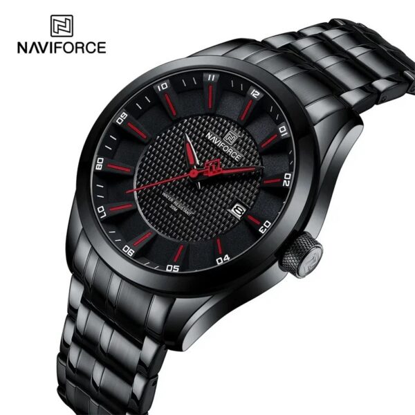 Naviforce 8032 CH - Black Red For Men | Rovelle