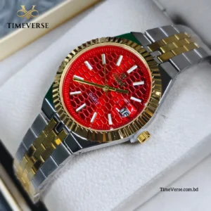 Caslex 062 Ladies Watch - Silver Gold Red | Rovelle
