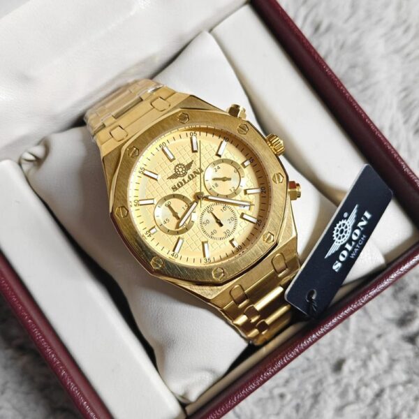 Soloni 3011 M For Men - Gold With Premium Box | Rovelle