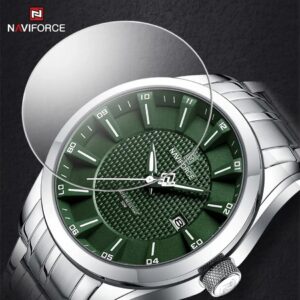 Naviforce 8032 CH - Silver Green For Men | Rovelle