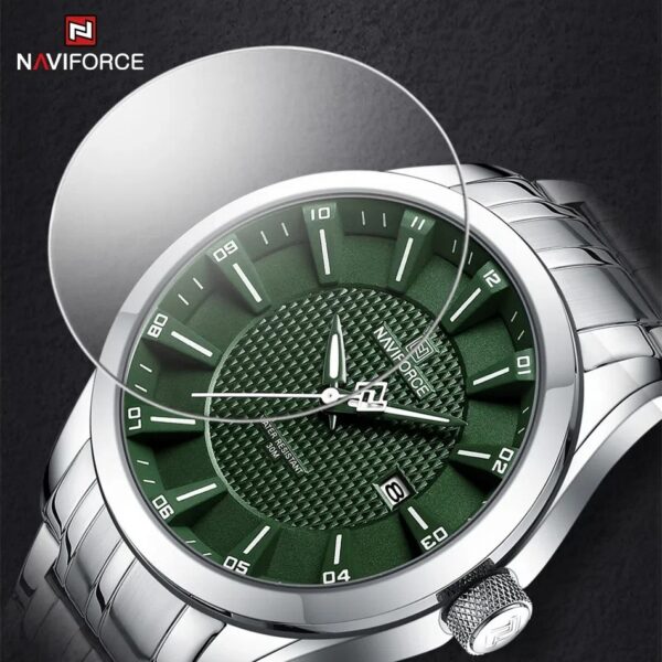 Naviforce 8032 CH - Silver Green For Men | Rovelle