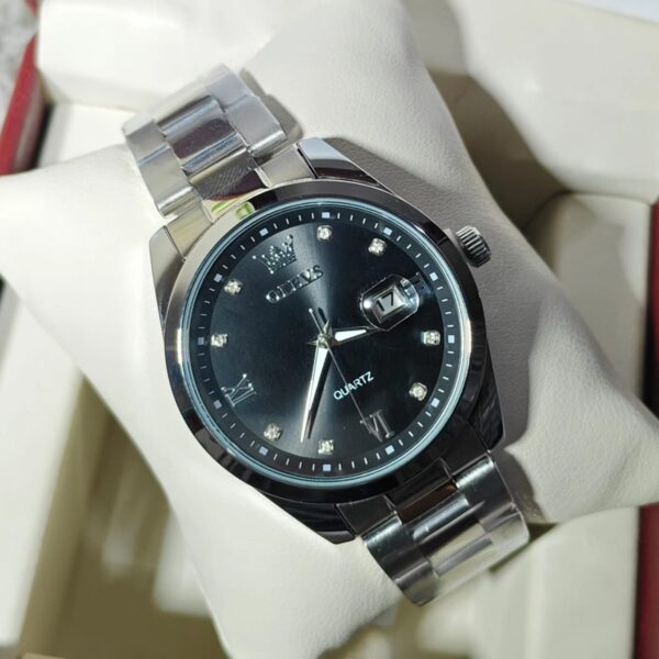 Olevs 3709 CH For Men - Silver Black | Rovelle