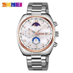 SKMEI 9325 For Men - Silver Rose White | Rovelle