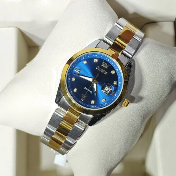 Olevs 3709 For Women -Silver Gold Blue | Rovelle