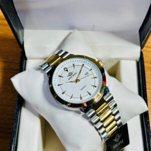 Soloni 1008 For Men - Silver Gold White With Premium Box | Rovelle