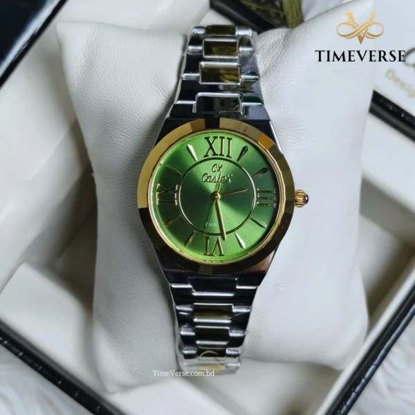 Caslex 026 Ladies Watch - Silver Gold Green Caslex 026 Ladies Watch - Silver Gold Green | Rovelle