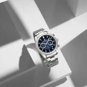 Naviforce 8082 CH For Men - Silver Blue | Rovelle