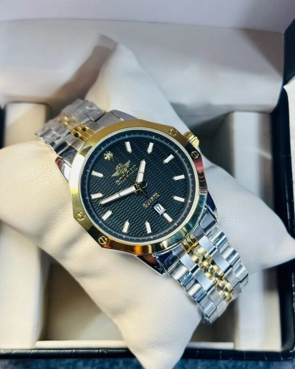 Soloni 1007 For Men - Silver Gold Black With Premium Box | Rovelle