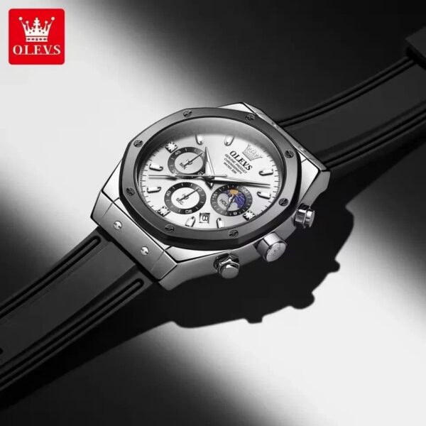 Olevs 9911 For Men - Black white | Rovelle