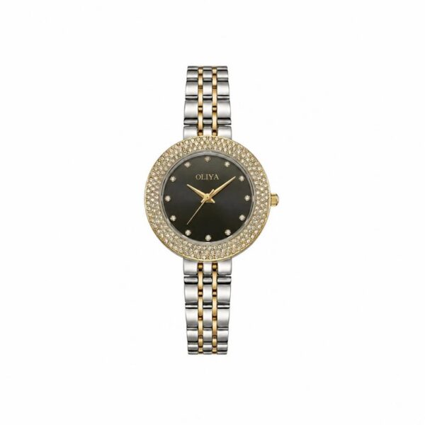 Oliya 6802 Ladies Watch - Silver Gold Black | Rovelle