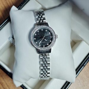 Soloni 1038 For Women - Silver Black With Premium Box | Rovelle