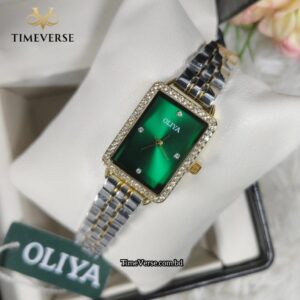 Oliya 609 Ladies Watch -Silver Gold Green | Rovelle
