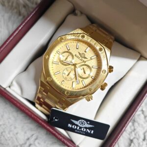 Soloni 3011 M For Men - Gold With Premium Box | Rovelle