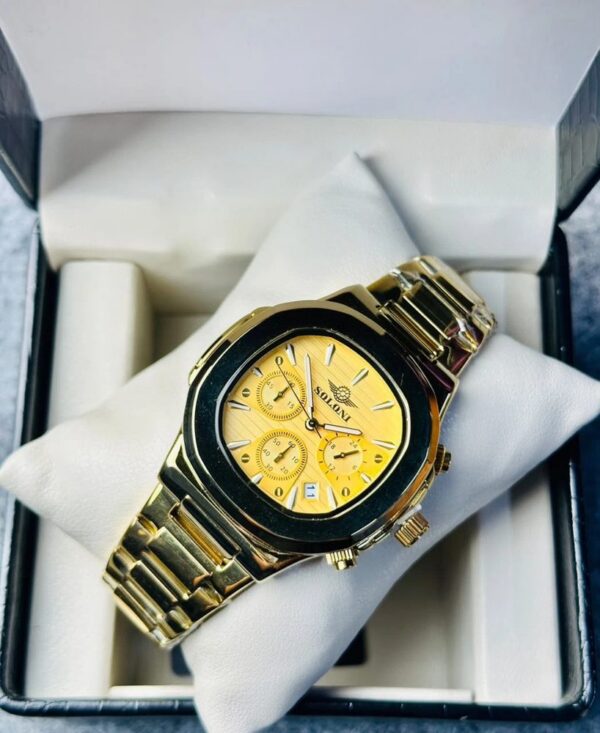 Soloni 3009 For Men - Gold With Premium Box | Rovelle