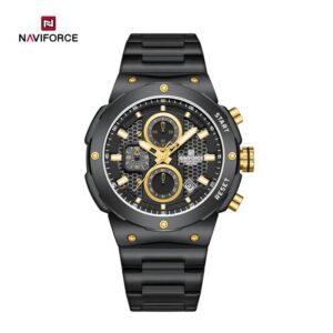 Naviforce 8072 For Men - Black Gold | Rovelle