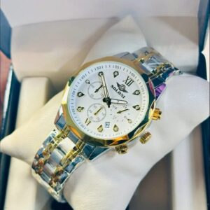 Soloni 3002 For Men - Silver Gold White With Premium Box | Rovelle