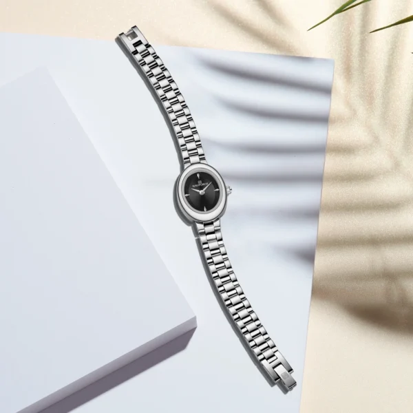 NAVIFORCE 5081 Ch Women Watch - Silver Black | Rovelle