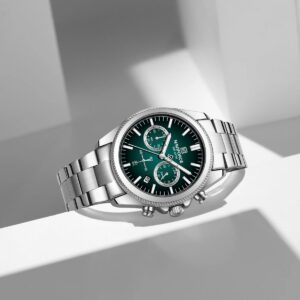 Naviforce 8082 CH For Men - Silver Green | Rovelle