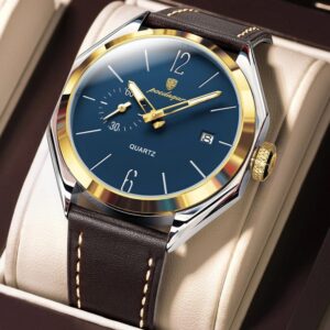 Poedagar 689L For Men - Brown Gold Blue | Rovelle