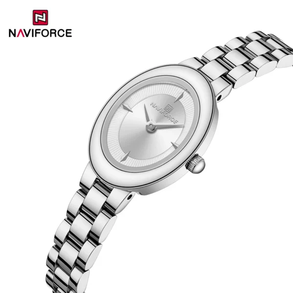 NAVIFORCE 5081 Ch Women Watch - Silver White | Rovelle