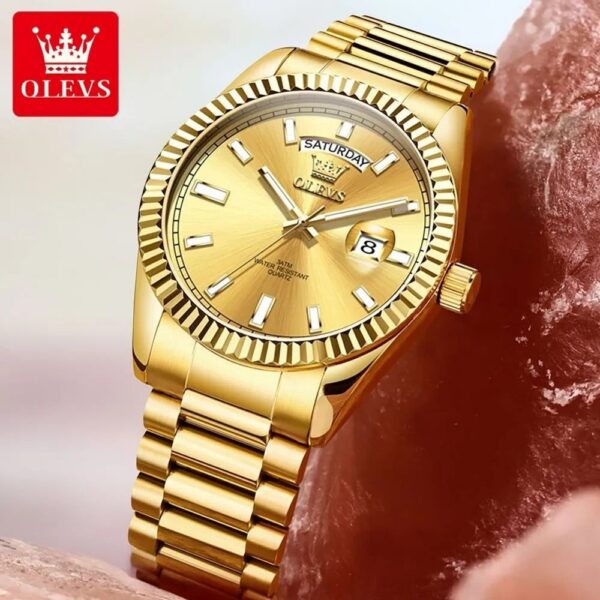 Olevs 5650 CH For Men -Gold | Rovelle