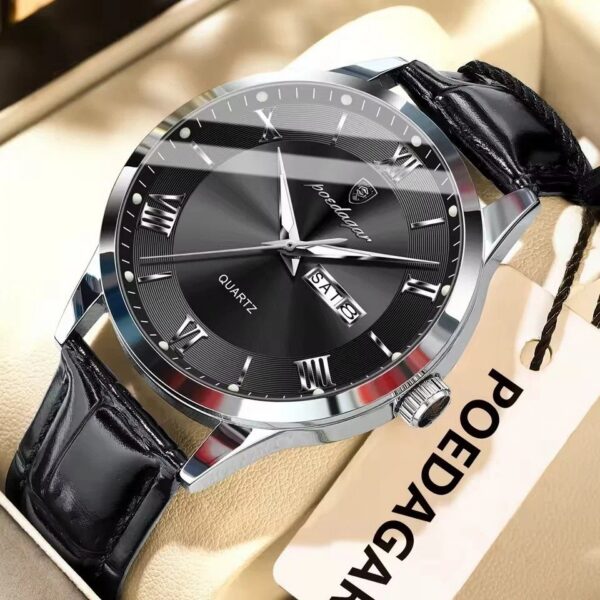 Poedagar 978L For Men - Silver Black | Rovelle