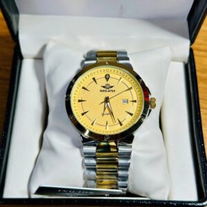 Soloni 1008 For Men - Silver Gold With Premium Box | Rovelle