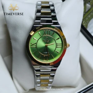 Caslex 026 Ladies Watch - Silver Gold Green | Rovelle