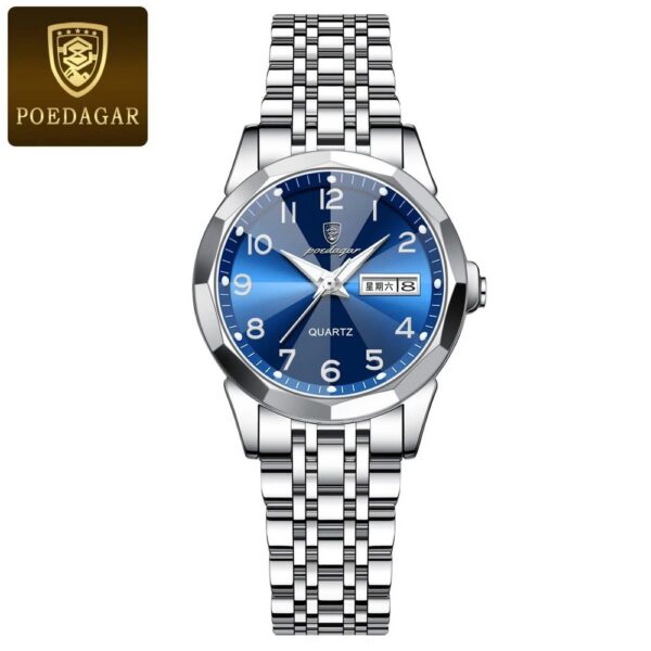 Poedagar 3076 CH For Women - Silver blue | Rovelle