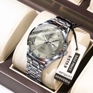 Poedagar 978 CH For Men - Silver Gray | Rovelle