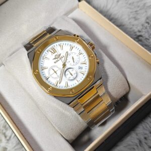 Soloni 3001 For Men - Silver Gold White With Premium Box | Rovelle