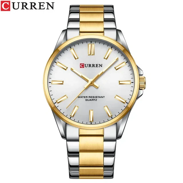 Curren 9090 - Silver Gold