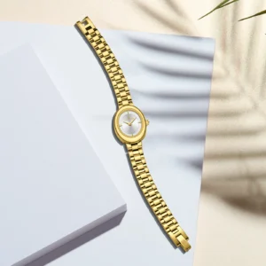 NAVIFORCE 5081 Ch Women Watch - Gold White | Rovelle