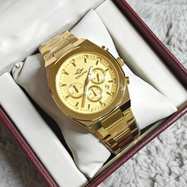 Soloni 3004M For Men - Gold With Premium Box | Rovelle