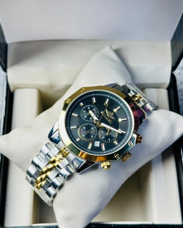 Soloni 3008 For Men - Silver Gold Black With Premium Box | Rovelle