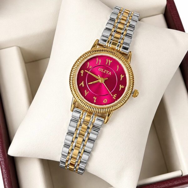 Oliya 2055 Ladies Watch -Silver Gold Red Oliya 2055 Ladies Watch -Silver Gold Red | Rovelle