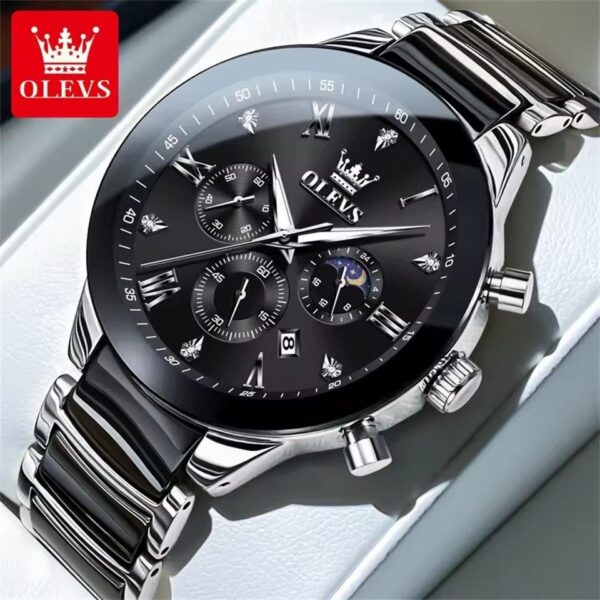 Olevs 7004 CH For Man - Black | Rovelle