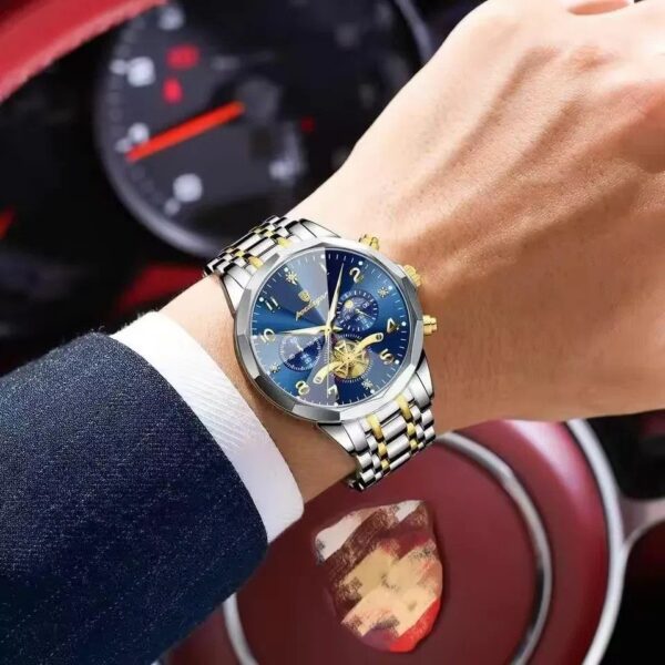 Poedagar 939 For Men - Silver Gold Blue | Rovelle
