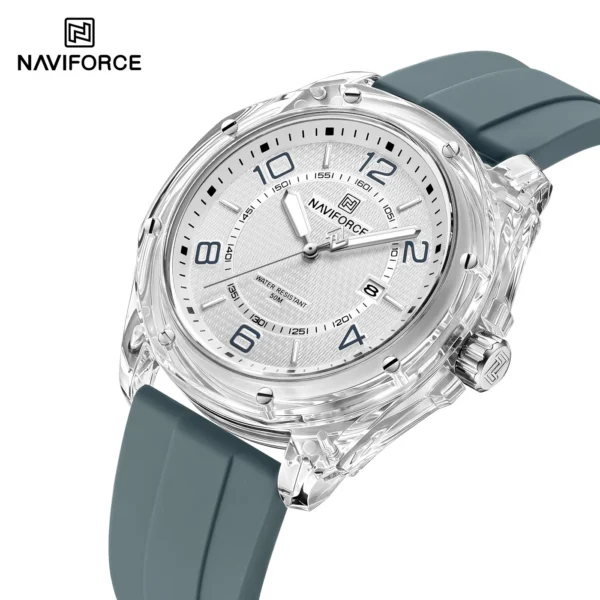 NAVIFORCE 6119 T For Men - Silver Gray White | Rovelle